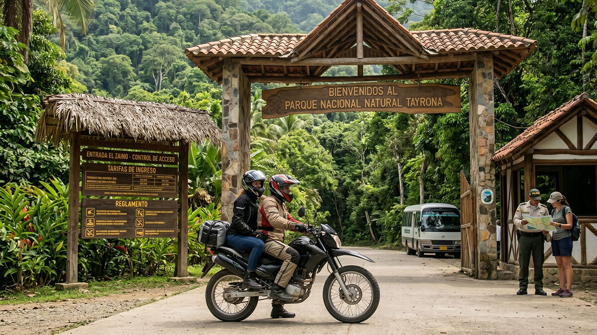 Honda XR 190 en ruta al Parque Tayrona Santa Marta Colombia